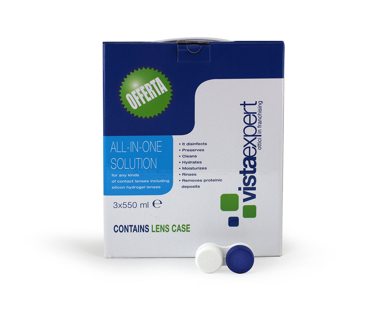 VistaExpert 3 Confezioni Scorta Soluzione Unica 550 ML Liquidi VistaExpert 1