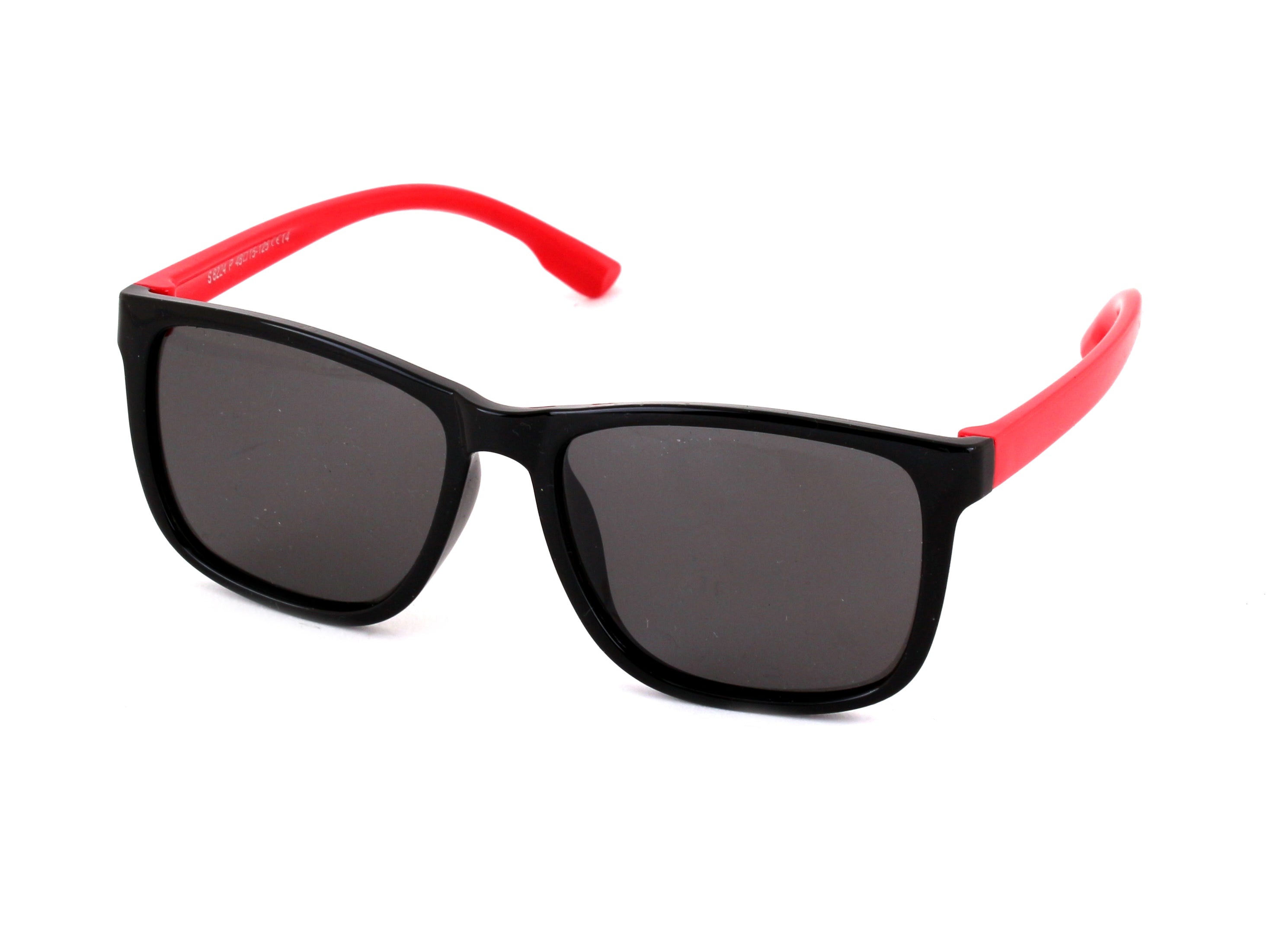 OCCH. SOLE BAMB. PLAST. S8224 C.14 NERO LUC.-ROSSO/FUMO *3P Occhiali da sole bambino EXIT 1