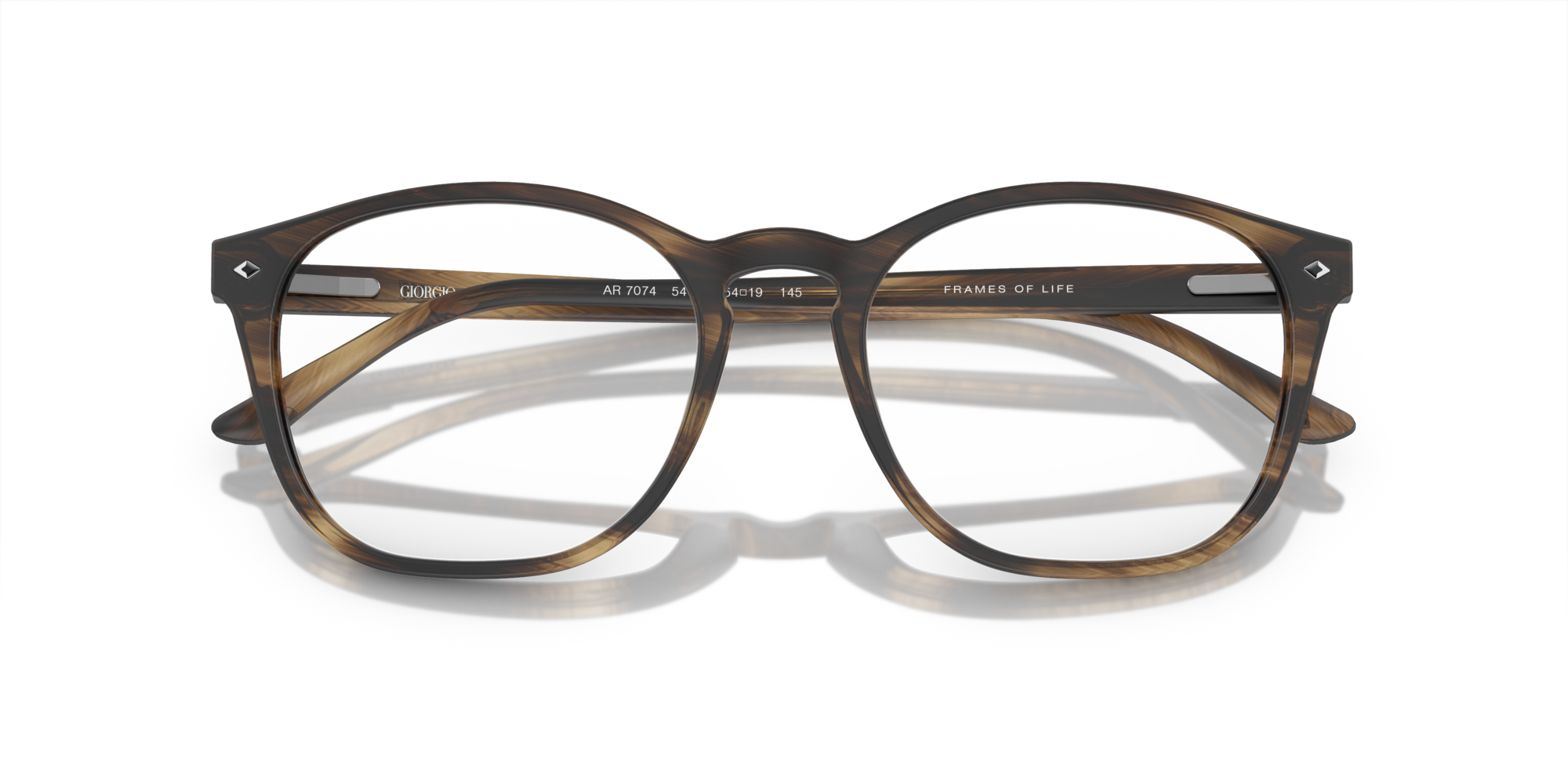 Giorgio Armani AR7074 5405 CSÍKOS MATTE SÖTÉTBARNA Optikai keretek Giorgio Armani 2