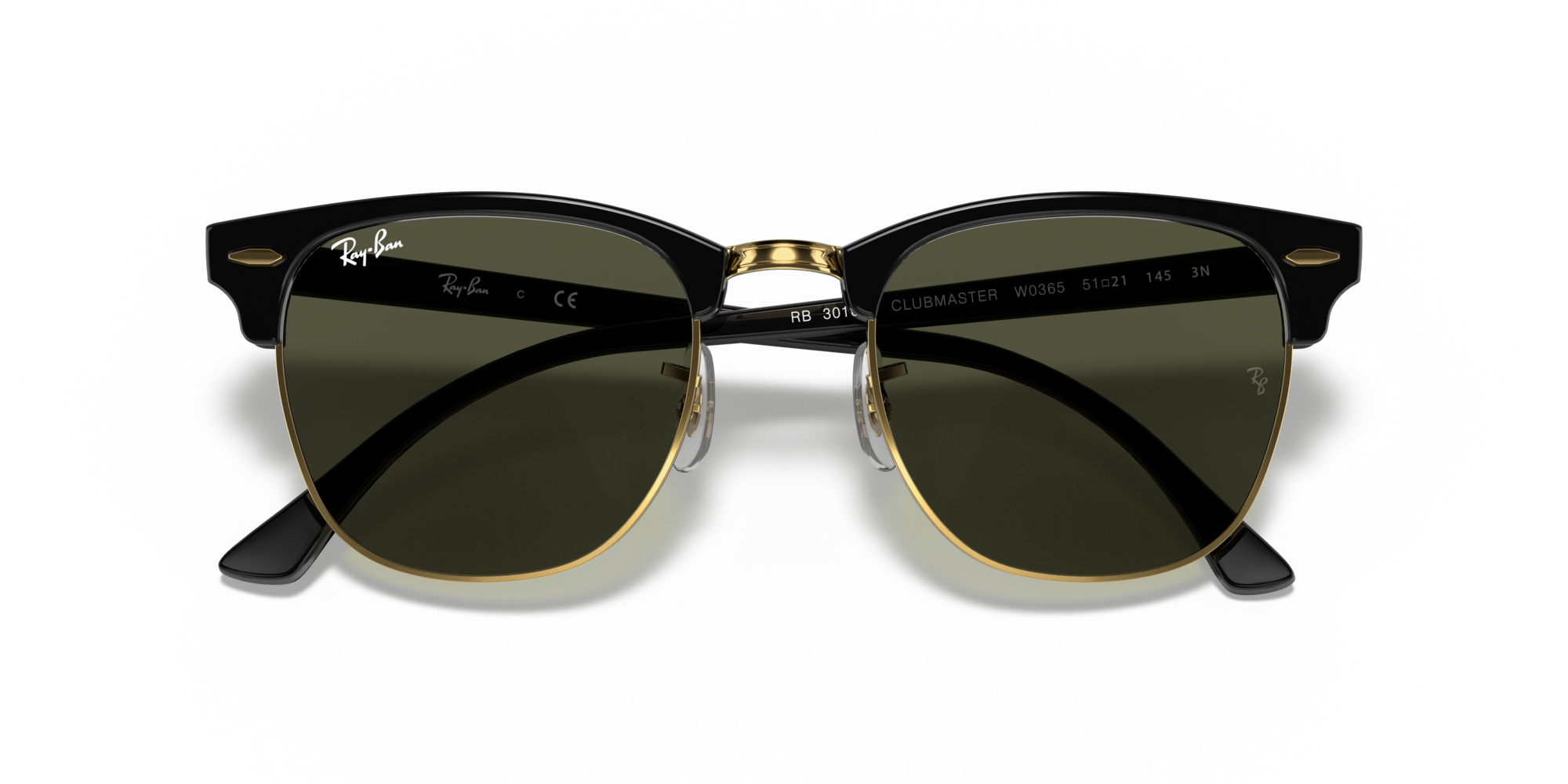 Ray - Ban RB3016F CLUBMASTER LOW BRIDGE FIT W0365 Occhiali da sole Ray - Ban 2