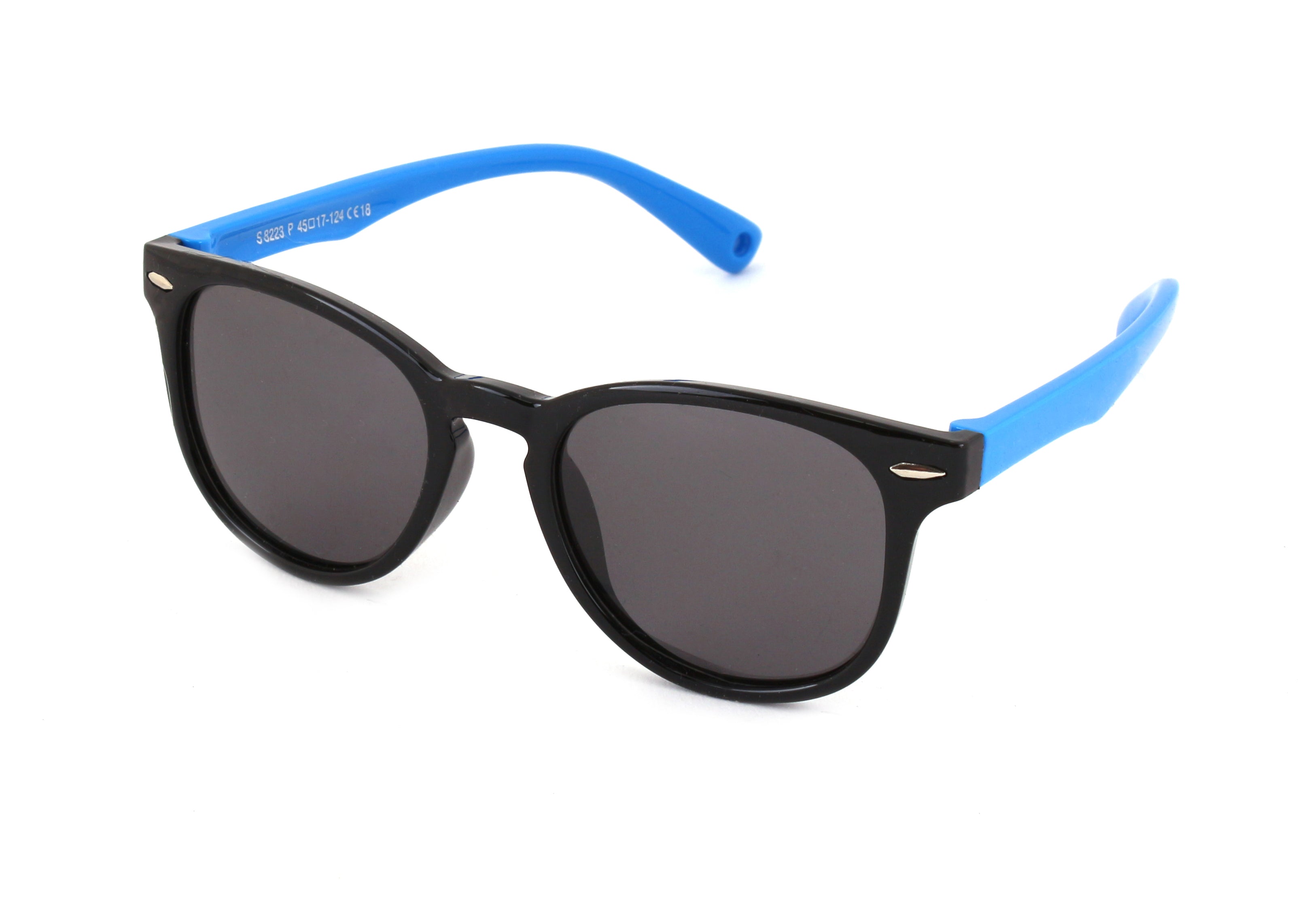 OCCH. SOLE BAMB. PLAST. S8223 C.18 NERO LUC.-AZZURRO/FUMO *3P Occhiali da sole bambino EXIT 1